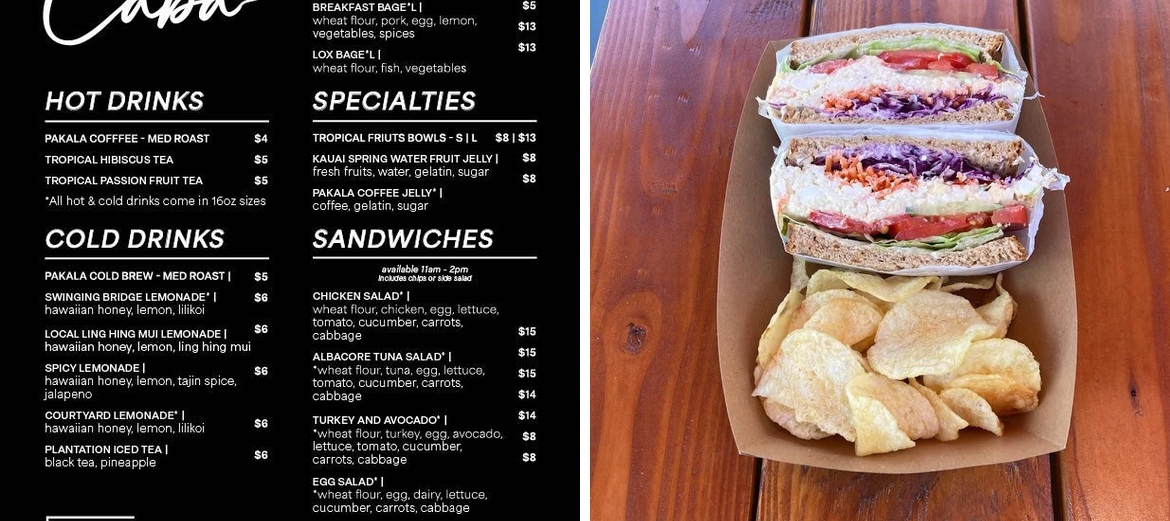 Caba Menu