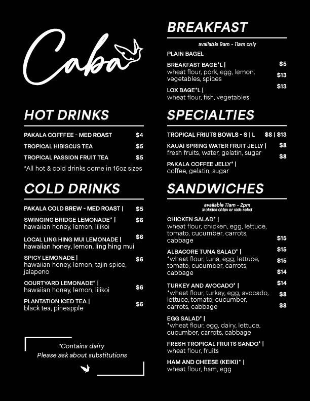 Caba Menu image 1